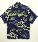 画像: JOHN F.GEE ビスコース 半袖シャツ NAVYベース/柄 (USED) 「S/S Shirt」 入荷しました。