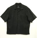 画像: COTTON REEL シルク100% イタリアンカラーシャツ ブラック 同色ドット柄 (USED) 「S/S Shirt」 入荷しました。