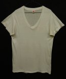 画像: 70'S HANES シングルステッチ Vネック Tシャツ WHITE USA製 (VINTAGE) 「T-Shirt」 入荷しました。