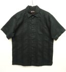 画像: CENTRO フロント刺繍入り リネン 半袖 ボックスシャツ BLACK (USED) 「S/S Shirt」 入荷しました。