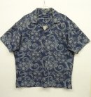画像: 90'S RALPH LAUREN "SAIL" リネン/コットン 半袖 オープンカラーシャツ インディゴ総柄 (VINTAGE) 「S/S Shirt」 入荷しました。