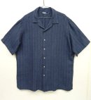 画像: 90'S RALPH LAUREN "CALDWELL" リネン 半袖 オープンカラーシャツ インディゴストライプ (VINTAGE) 「S/S Shirt」 入荷しました。