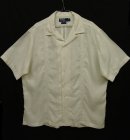 画像: 90'S RALPH LAUREN "CALDWELL" リネン 半袖 オープンカラーシャツ 刺繍入り ホワイト (VINTAGE) 「S/S Shirt」 入荷しました。