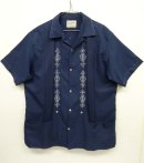 画像: CUBANA 半袖 キューバシャツ ネイビー ホワイト刺繍 (VINTAGE) 「S/S Shirt」 入荷しました。