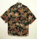 画像: 80'S REYN SPOONER "ALOHA SANTA" ダイヤモンドヘッドタグ レーヨン アロハシャツ BLACK (VINTAGE) 「S/S Shirt」 入荷しました。