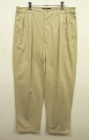 画像: 90'S RALPH LAUREN "サイドダブルステッチ" ツープリーツ チノパンツ BEIGE (VINTAGE) 「Bottoms」 入荷しました。