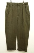 画像: 90'S RALPH LAUREN ツープリーツ ブラッシュドコットン チノパンツ DK KHAKI (VINTAGE) 「Bottoms」 入荷しました。