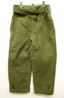 画像: 50'S フランス軍 エプロン付き モーターサイクル オーバーパンツ OLIVE (DEADSTOCK) 「Bottoms」 入荷しました。