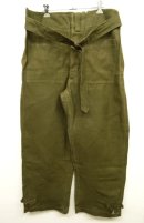 画像: 50'S フランス軍 リネン混 モーターサイクル オーバーパンツ OLIVE (DEADSTOCK) 「Bottoms」 入荷しました。