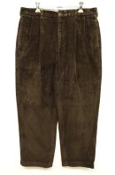 画像: BROOKS BROTHERS ツープリーツ 太畝 コーデュロイパンツ DK BROWN (USED) 「Bottoms」 入荷しました。