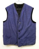 画像: ユーロワーク 裏地ボア付き ワークベスト BLUE (VINTAGE) 「No Sleeve」 入荷しました。