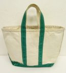 画像: 80'S LL Bean 2色タグ 耳付き キャンバス トートバッグ グリーン/ホワイト USA製 (VINTAGE) 「Bag」 入荷しました。