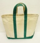 画像: 80'S LL Bean 2色タグ 耳付き キャンバス トートバッグ グリーン/ホワイト USA製 (VINTAGE) 「Bag」 入荷しました。