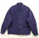 画像: 70'S ユーロワーク コットン ワークジャケット カバーオール ナス紺 (VINTAGE) 「Jacket」 入荷しました。