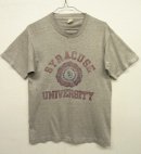 画像: 80'S SYRACUSE UNIVERSITY シングルステッチ 半袖 Tシャツ ヘザーグレー USA製 (VINTAGE) 「T-Shirt」 入荷しました。
