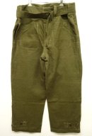 画像: 50'S フランス軍 リネン混 モーターサイクル オーバーパンツ OLIVE (DEADSTOCK) 「Bottoms」 入荷しました。
