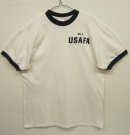 画像: アメリカ軍 USAFA 染み込みプリント 半袖 リンガーTシャツ ホワイト (VINTAGE) 「T-Shirt」 入荷しました。