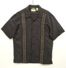 画像: CUBAVERA フロント刺繍 レーヨン 半袖 オープンカラーシャツ チャコール (VINTAGE) 「S/S Shirt」 入荷しました。