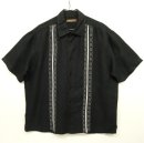 画像: CUBAVERA フロント刺繍 レーヨン 半袖 シャツ ブラック (VINTAGE) 「S/S Shirt」 入荷しました。