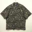 画像: 90'S RALPH LAUREN "CLAYTON" コットン 半袖 オープンカラーシャツ ブラックベース ドラゴン柄 (VINTAGE) 「S/S Shirt」 入荷しました。