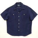 画像: 90'S RALPH LAUREN "BEACH CAMP" シルクリネン 半袖 オープンカラーシャツ インディゴ (VINTAGE) 「S/S Shirt」 入荷しました。