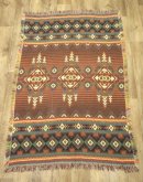 画像: 1点物 コットン フリンジ付き ラグ ネイティブ柄 170cm x 115cm USA製 (VINTAGE) 「Antique Goods」 入荷しました。