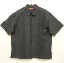 画像: HAVANERA フロント刺繍 リネン/コットン 半袖 ボックスシャツ チャコール (VINTAGE) 「S/S Shirt」 入荷しました。