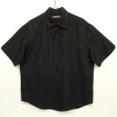 画像: CUBAVERA フロントプリーツ＆ハンドステッチ レーヨン 半袖 シャツ ブラック (VINTAGE) 「S/S Shirt」 入荷しました。