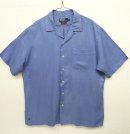 画像: 90'S RALPH LAUREN "CALDWELL" シルク/リネン 半袖 オープンカラーシャツ ブルー (VINTAGE) 「S/S Shirt」 入荷しました。