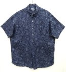 画像: 90'S RALPH LAUREN "CAMBRIDGE" リネン 半袖 プルオーバーシャツ インディゴ/ペイズリー柄 (VINTAGE) 「S/S Shirt」 入荷しました。