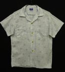 画像: 50'S SILVER STAR 半袖 オープンカラーシャツ ホワイトベース総柄 (VINTAGE) 「S/S Shirt」 入荷しました。