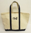 画像: 80'S LL Bean 刺繍入り キャンバス トートバッグ ネイビー/オフホワイト USA製 (VINTAGE) 「Bag」 入荷しました。