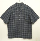 画像: 90'S RALPH LAUREN "CLAYTON" リネン 半袖 オープンカラーシャツ インディゴチェック (VINTAGE) 「S/S Shirt」 入荷しました。