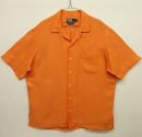 画像: 90'S RALPH LAUREN "CALDWELL" シルク/リネン 半袖 オープンカラーシャツ オレンジ (VINTAGE) 「S/S Shirt」 入荷しました。