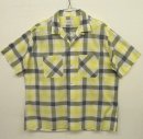 画像: 60'S TOWNCRAFT コットン オープンカラーシャツ チェック柄 (VINTAGE) 「S/S Shirt」 入荷しました。