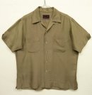 画像: 60'S SCHIAPARELLI レーヨン オープンカラーシャツ TAUPE (VINTAGE) 「S/S Shirt」 入荷しました。