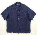 画像: 90'S RALPH LAUREN "CALDWELL" シルク/リネン 半袖 オープンカラーシャツ ネイビー (VINTAGE) 「S/S Shirt」 入荷しました。