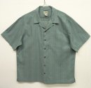 画像: LL Bean コットン 半袖 オープンカラーシャツ ライトグリーン 総柄 (VINTAGE) 「S/S Shirt」 入荷しました。
