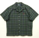 画像: 90'S RALPH LAUREN コットン 半袖 オープンカラーシャツ グリーンベース チェック柄 (VINTAGE) 「S/S Shirt」 入荷しました。