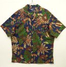 画像: 90'S RALPH LAUREN "CLAYTON" コットン 半袖 オープンカラーシャツ ネイビーベース (VINTAGE) 「S/S Shirt」 入荷しました。