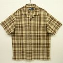 画像: 90'S RALPH LAUREN リネン/コットン 半袖 オープンカラーシャツ ベージュベース チェック柄 (VINTAGE) 「S/S Shirt」 入荷しました。