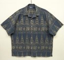 画像: 90'S RALPH LAUREN コットン 半袖 オープンカラーシャツ インディゴ トライバル柄 (VINTAGE) 「S/S Shirt」 入荷しました。