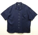 画像: 90'S RALPH LAUREN シルク/リネン 半袖 オープンカラーシャツ ネイビー (VINTAGE) 「S/S Shirt」 入荷しました。