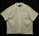 画像: 90'S RALPH LAUREN "ANDY CAMP" コットン 半袖 オープンカラーシャツ ホワイト/ジャガードストライプ (VINTAGE) 「S/S Shirt」 入荷しました。