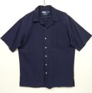 画像: 90'S RALPH LAUREN "CALDWELL" シルク/コットン 半袖 オープンカラーシャツ ネイビー (VINTAGE) 「S/S Shirt」 入荷しました。