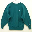 画像: 90'S CHAMPION 刺繍タグ リバースウィーブ 無地 ティール USA製 (VINTAGE) 「Sweat Shirt」 入荷しました。