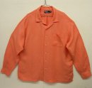 画像: 90'S RALPH LAUREN シルク/リネン 長袖 オープンカラーシャツ オレンジ (VINTAGE) 「L/S Shirt」 入荷しました。