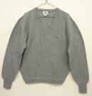 画像: 80'S IZOD LACOSTE Vネック セーター グレー USA製 (VINTAGE) 「Knit」 入荷しました。