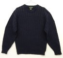 画像: 90'S J.CREW 旧タグ クルーネック ケーブルニット NAVY (VINTAGE) 「Knit」 入荷しました。
