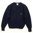画像: 80'S IZOD LACOSTE Vネック セーター ダークネイビー USA製 (VINTAGE) 「Knit」 入荷しました。